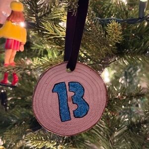 Taylor Swift 13 Hand Painted Wooden Ornament